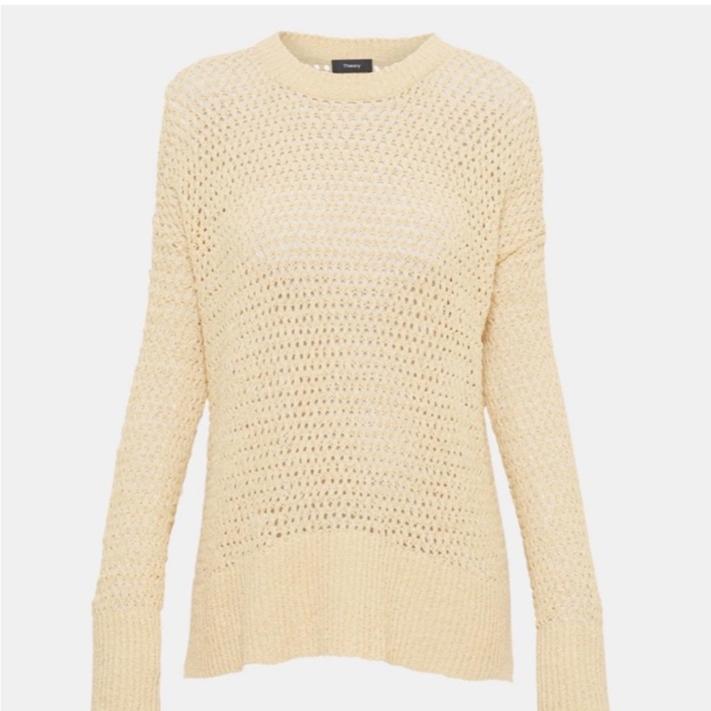 Theory Karenia Sughero Crochet Sweater
